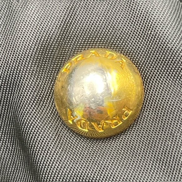 Prada Nylon and leather bag with gold hardware and removable strap - Picture 12 of 14